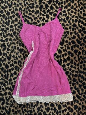 Zadig & Voltaire Fuchsia Lace-Trim Slip